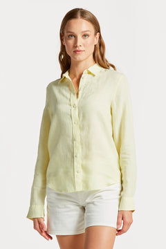 Reg Linen Chambray Shirt - Lemonade Yellow