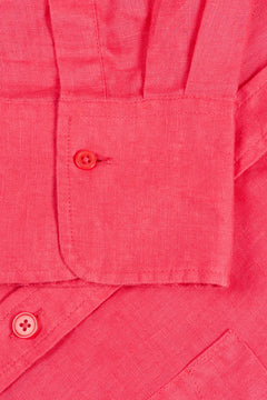 Os Linen Shirt - Magenta Pink