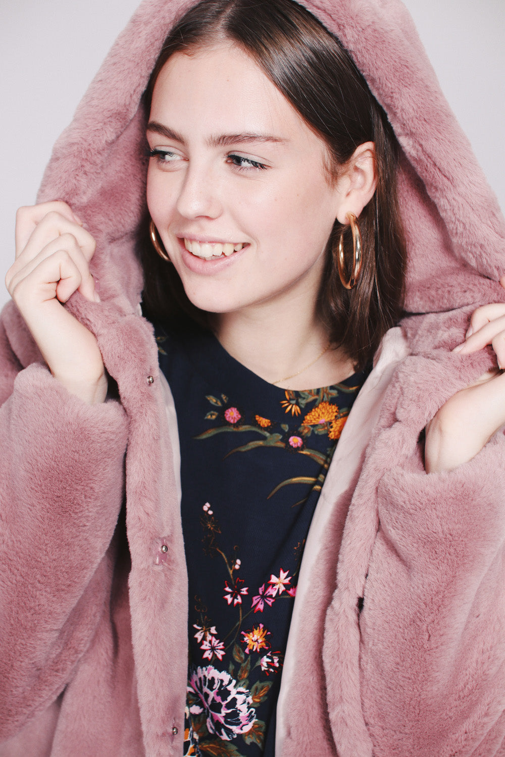 Chloe Hood Jacket - Pink - Ella & il - Jakker - VILLOID.no