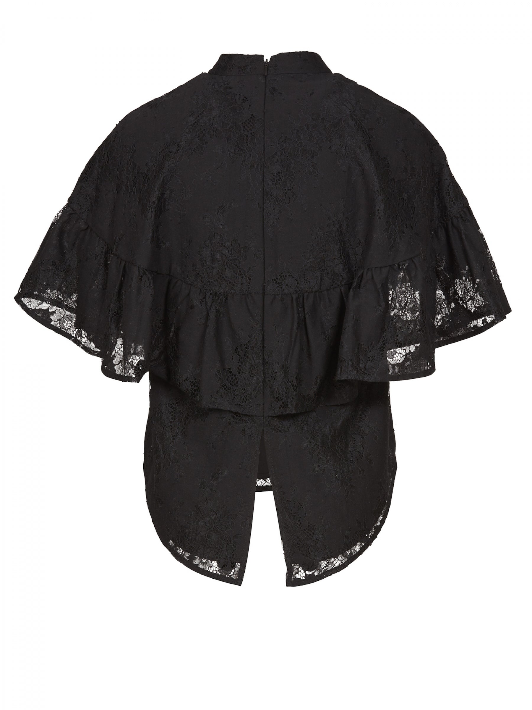 Butterfly top fancy lace - Black - MAUD - Bluser & Skjorter - VILLOID.no