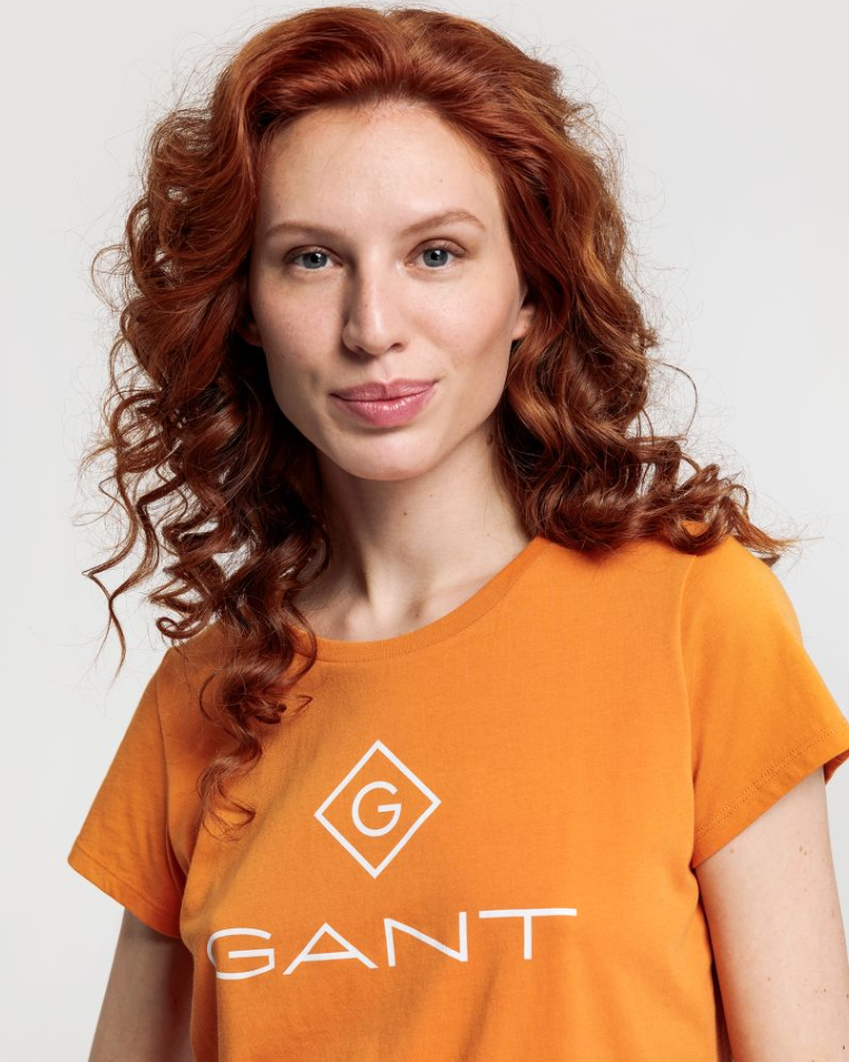 Gant Lock Up SS T-shirt - Amberglow - GANT - T-skjorter & Topper - VILLOID.no