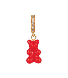 Nostalgia Bear with Pave Connector - Sangria