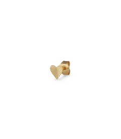 Reflection Heart Stud - Gold
