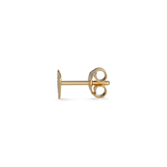 Reflection Heart Stud - Gold