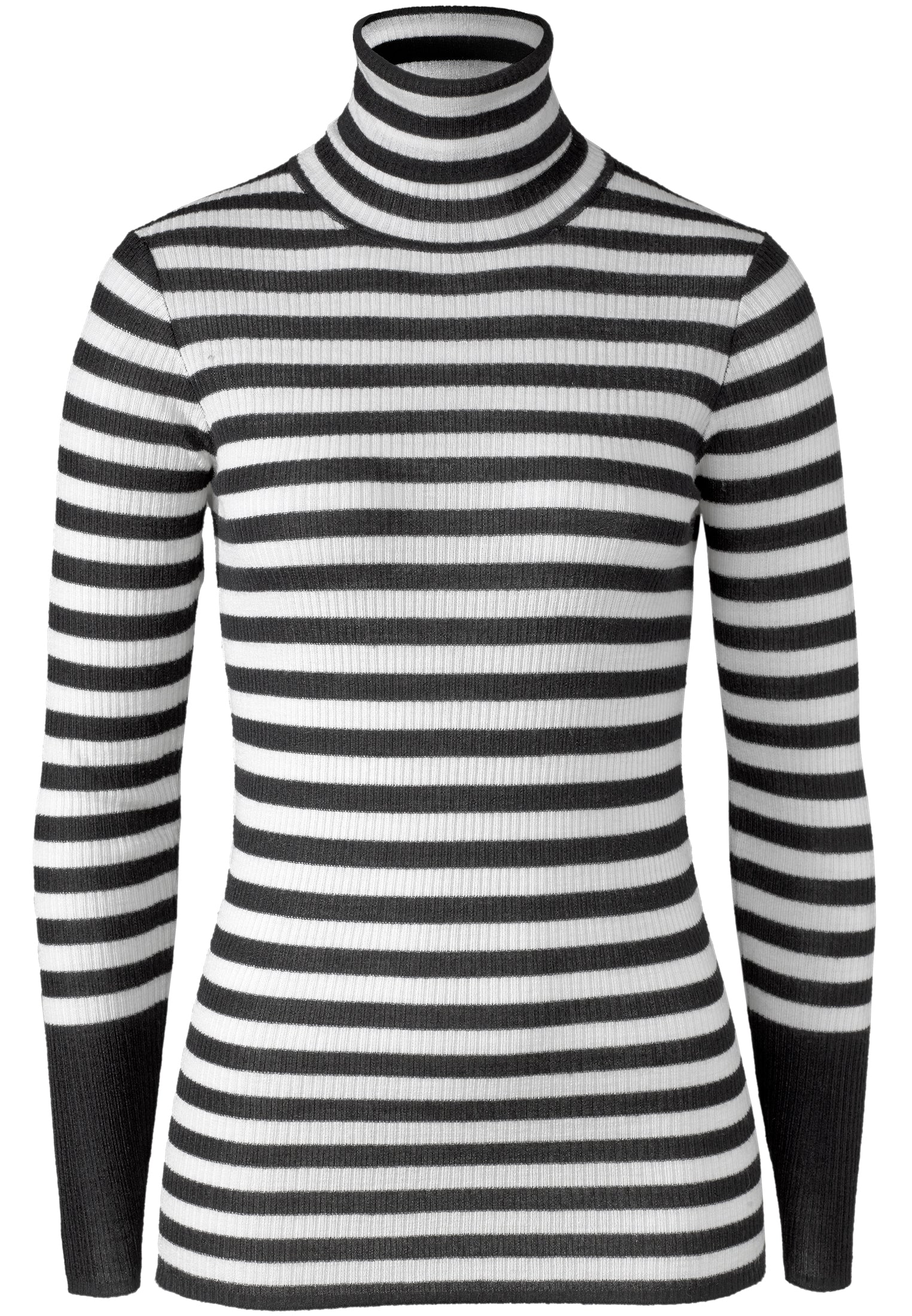 Wool Turtleneck - Black/White Stripe - Pierre Robert x Jenny Skavlan - Gensere - VILLOID.no
