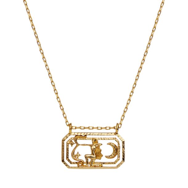 Zodiac Saggitarius Necklace (Skytten) - Gold