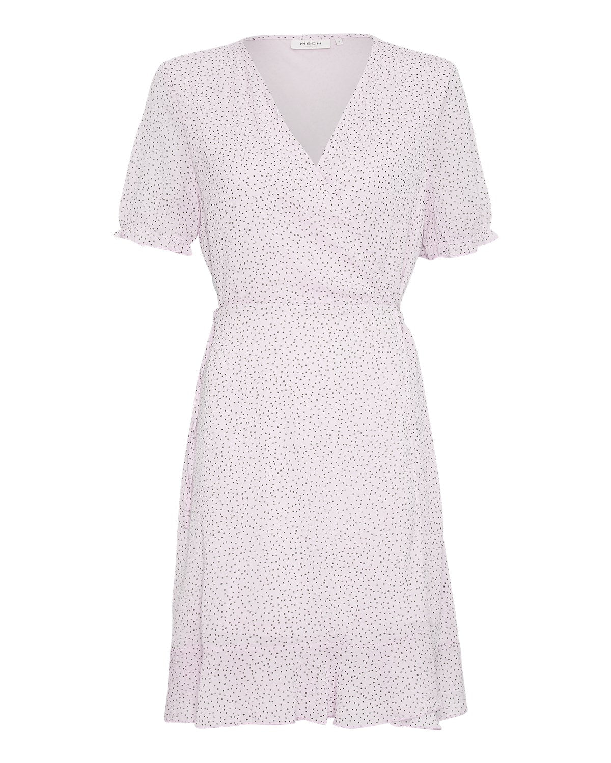Samera Rikkelie Wrap Dress Aop - Light Lilac Dot