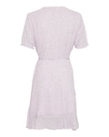 Samera Rikkelie Wrap Dress Aop - Light Lilac Dot
