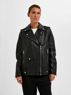 Madison Leather Jacket - Black