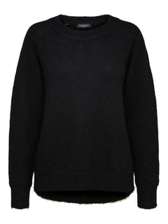 Lulu LS Knit O-Neck - Black