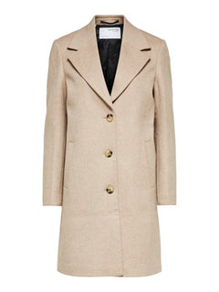 New Sasja Wool Coat - Beige Melange