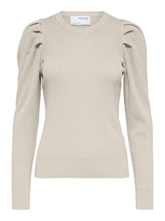 Isla Ls Knit O-Neck - Birch