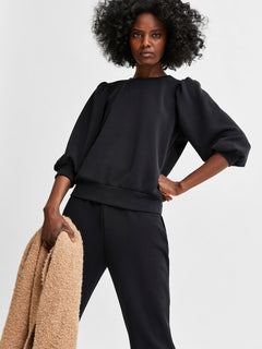 Tenny 3/4 Sweat Top - Black