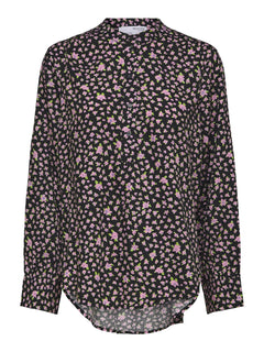 Judita LS Long Top - Black AOP