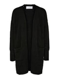 Lulu New Ls Knit Long Cardigan - Black
