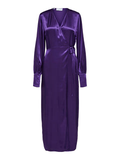Lyra Ls Ankle Wrap Dress - Acai