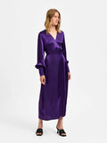Lyra Ls Ankle Wrap Dress - Acai