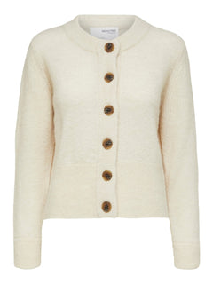 Sia Ls Knit Cardigan - Birch Melange