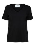 Essential Ss V-Neck Tee - Black