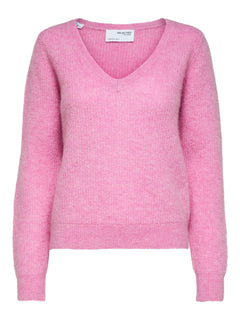 Ivi Umbra LS Knit V-Neck - Cyclamen Melange