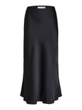 Lena HW Midi Skirt - Black