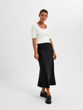 Lena HW Midi Skirt - Black