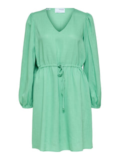 Viva Ls Short Linen Dress - Absinthe Green