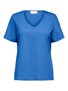 Essential Ss V-Neck Tee - Ultramarine