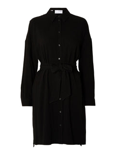 Viva-Tonia Long Linen Shirt - Black