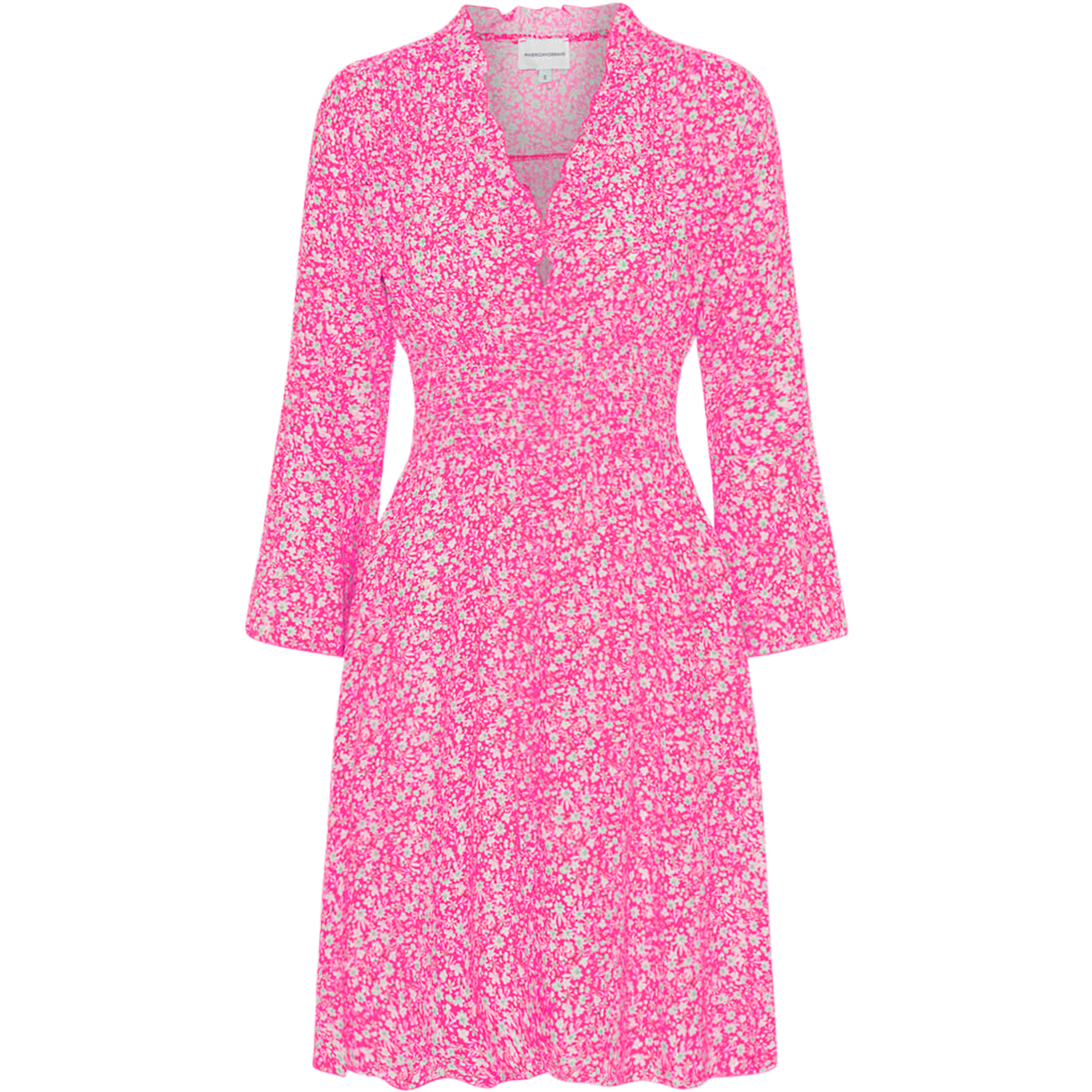 Sally Short Dress - Pink Flower