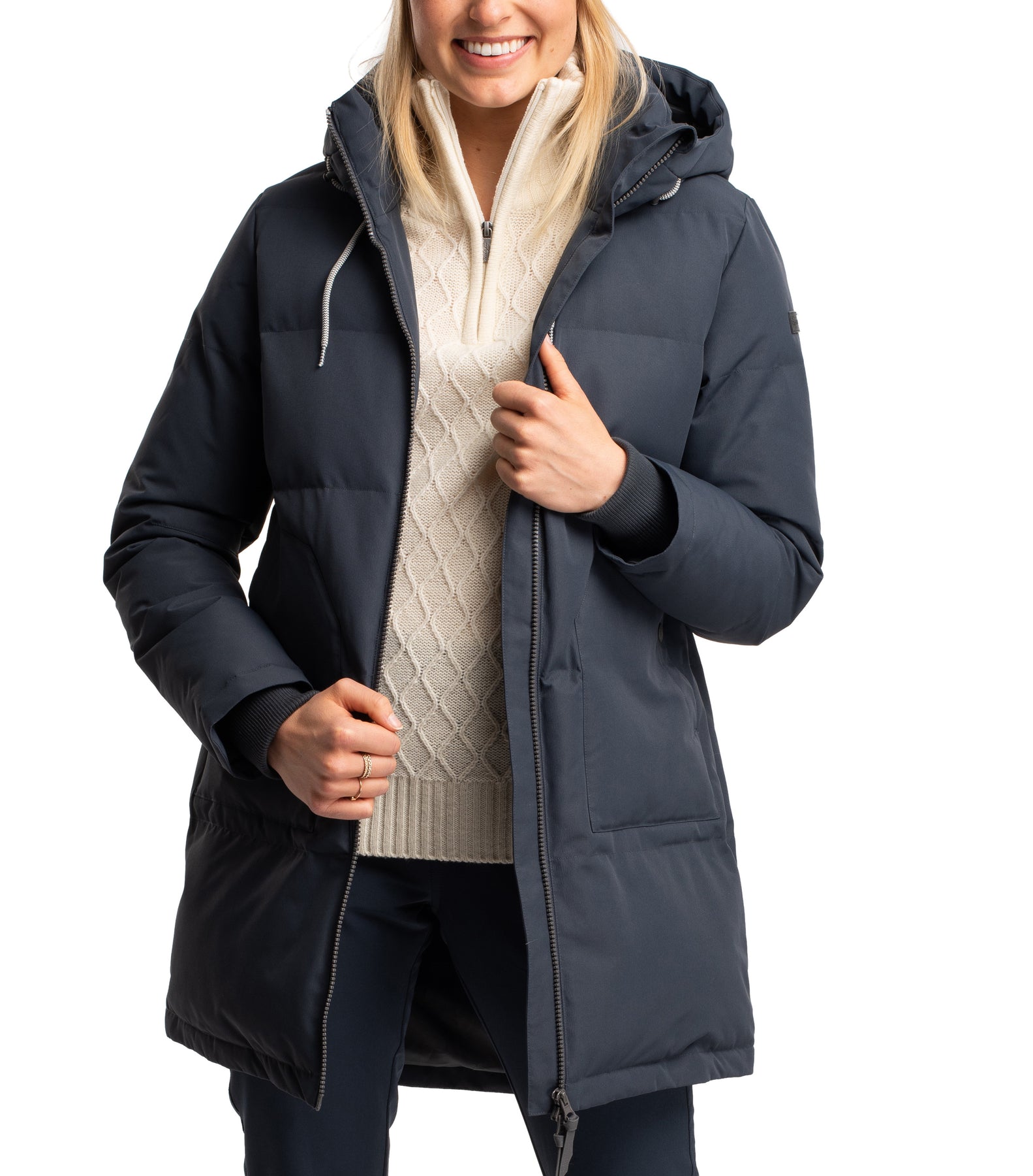 Mellow Vattert Parkas - Blekkblå - Twentyfour - Jakker - VILLOID.no