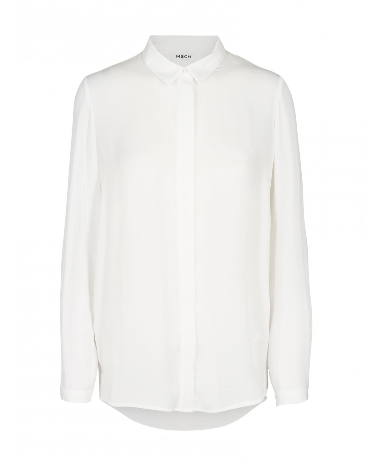 Blair Polysilk Shirt - Cloud White - Moss Copenhagen - Bluser & Skjorter - VILLOID.no