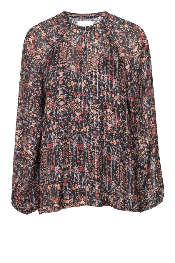 Signe LS Blouse - Black - Second Female - Bluser & Skjorter - VILLOID.no