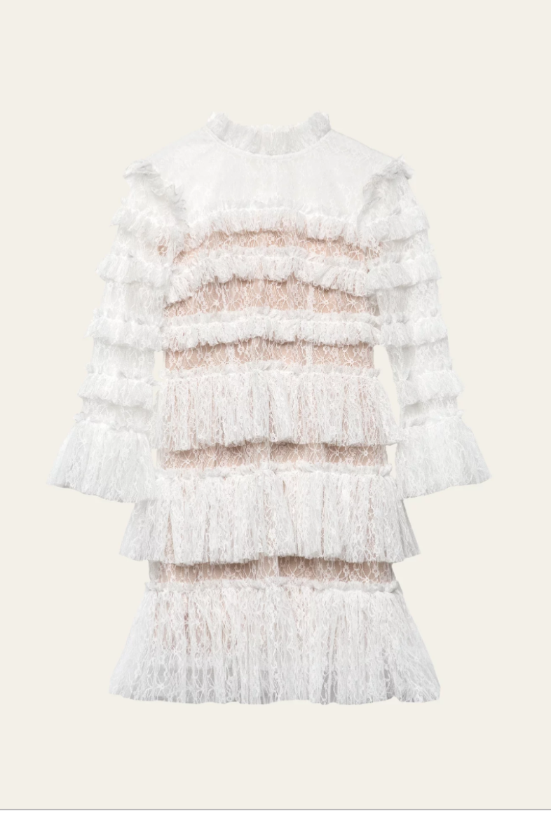 carmine mini dress By Malina - Kjoler - Carmine Mini Dress - Cloudy White