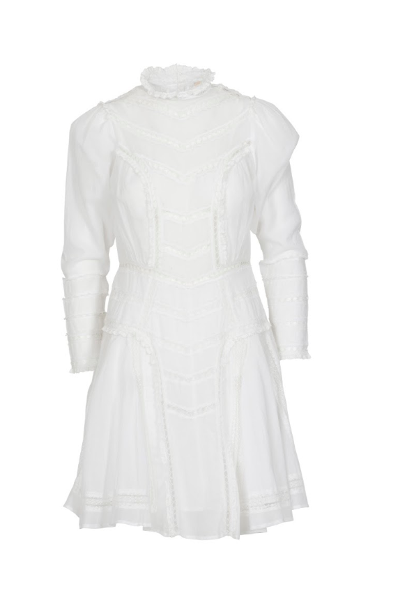 Victorian Organza Dress - White - ByTimo - Kjoler - VILLOID.no
