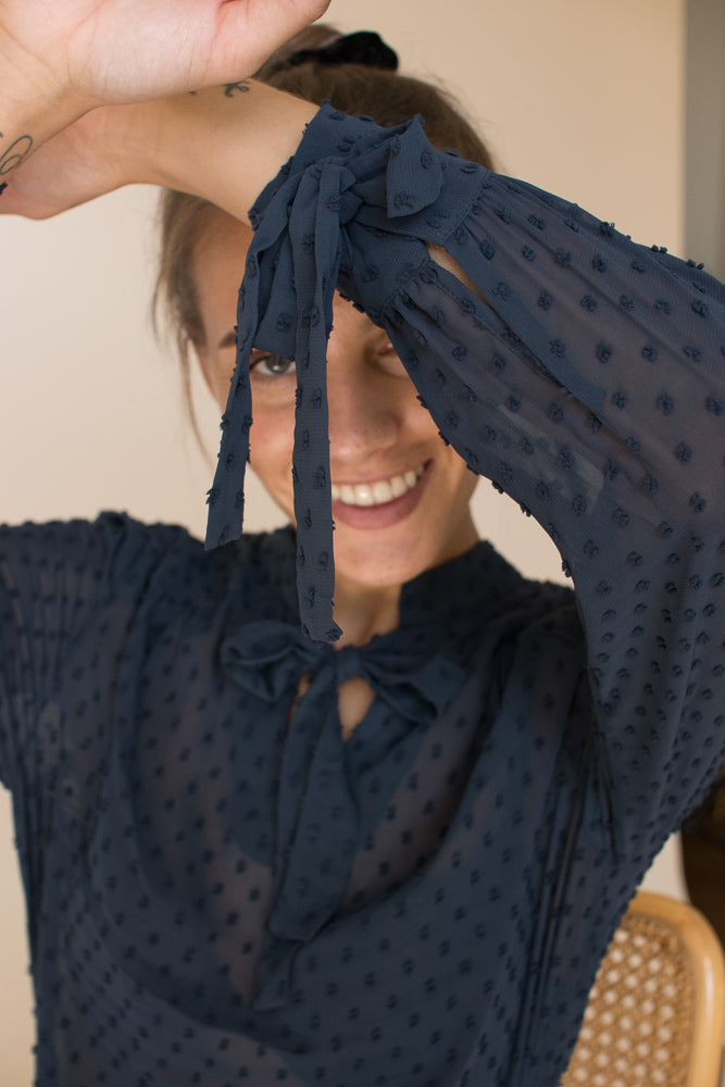 Sheer Top - Vintage Indigo - MAUD - Bluser & Skjorter - VILLOID.no