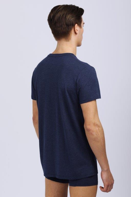 Men T-shirt - Blue Melange