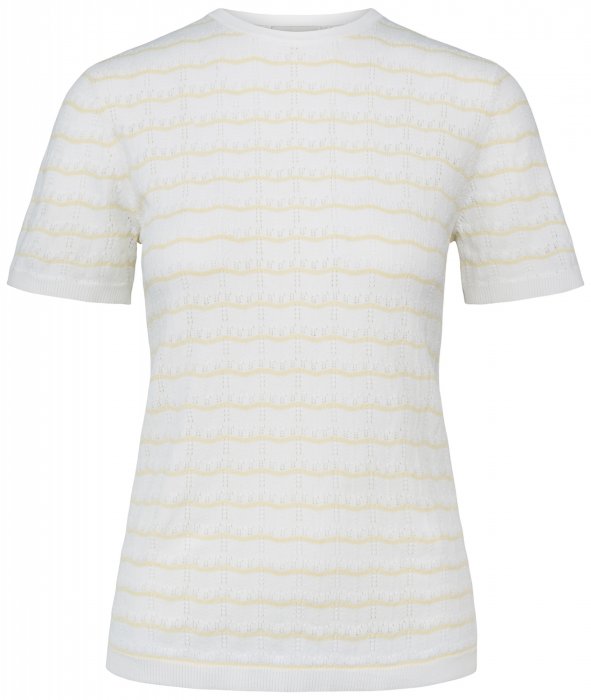 Wave Knit T-Shirt - Off White - MAUD - Gensere - VILLOID.no