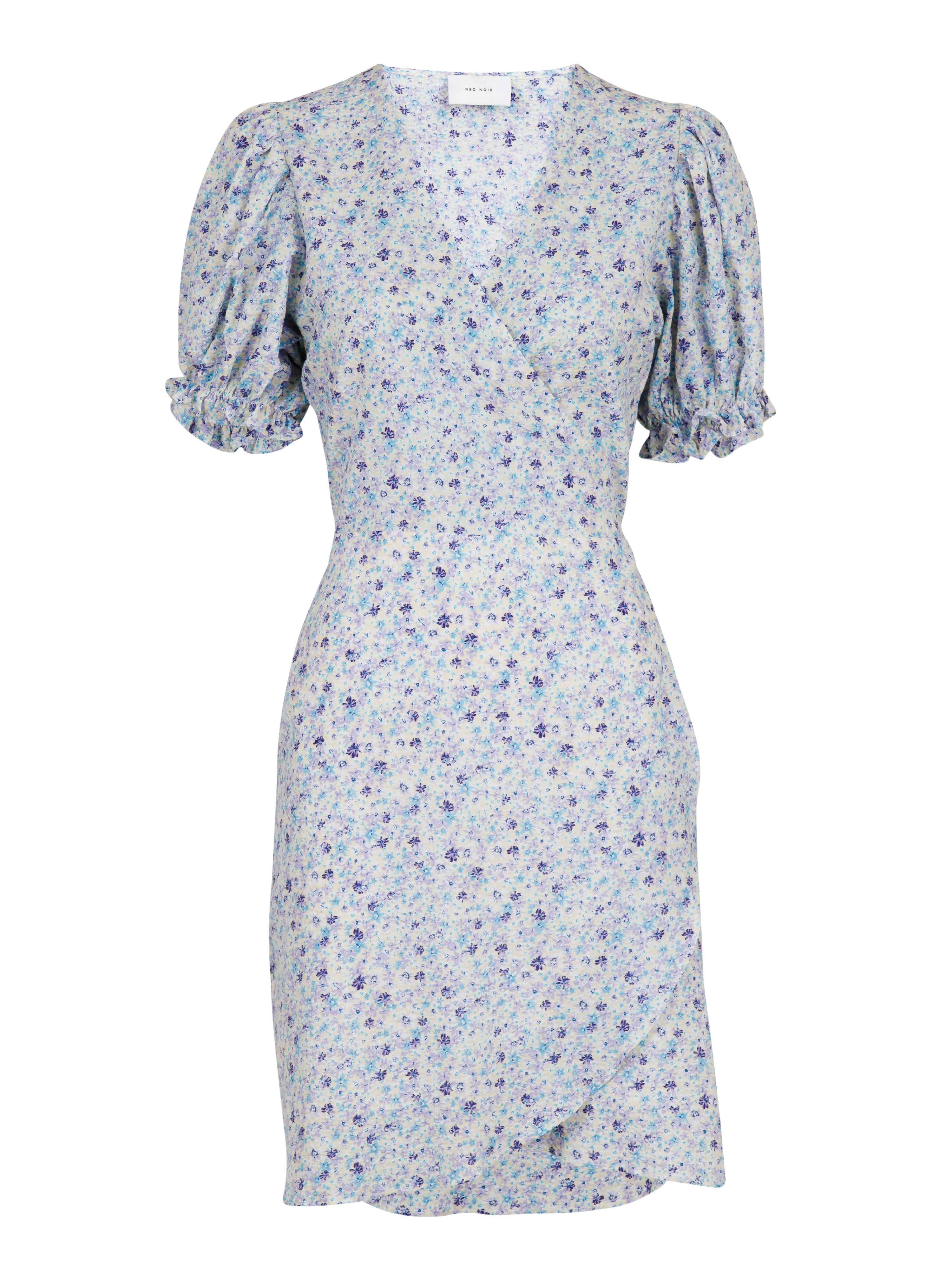 Spang Soft Floral Dress - Light Blue - Neo Noir - Kjoler - VILLOID.no