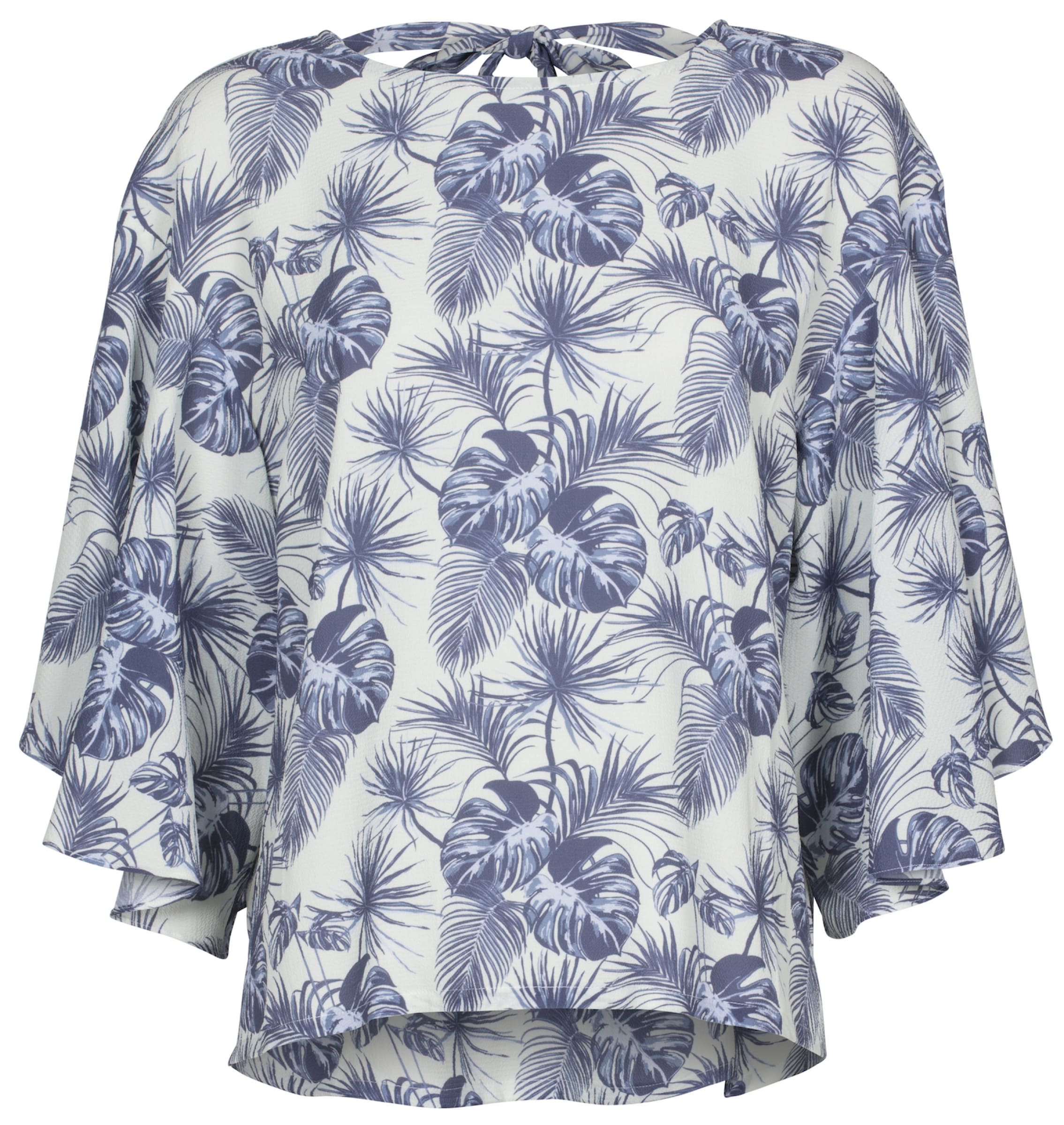 Ruffle Floral Sleeve Top - Skyway - Creative Collective - Bluser & Skjorter - VILLOID.no