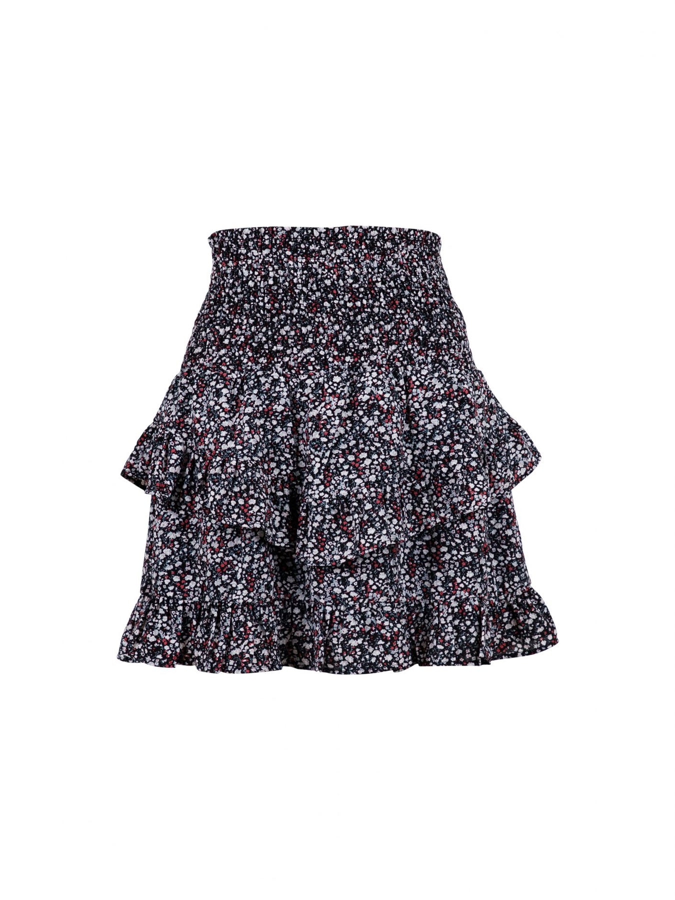 Line Blush Flower Skirt - Black - Neo Noir - Skjørt - VILLOID.no
