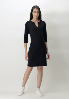 Travel Dress 3/4 Sleeve Glam - Black