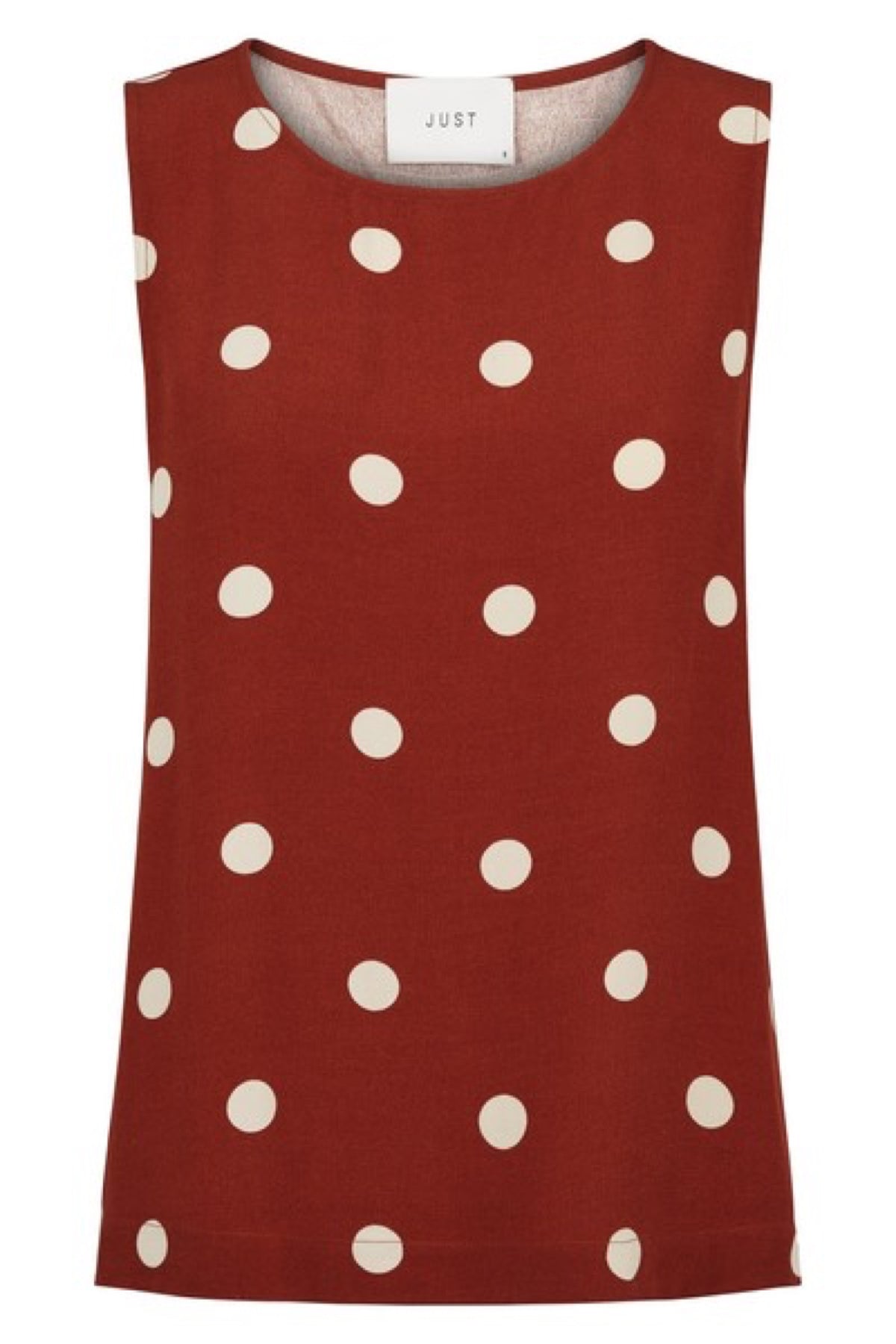 Caia top - Barn red polka dot - Just Female - T-skjorter & Topper - VILLOID.no