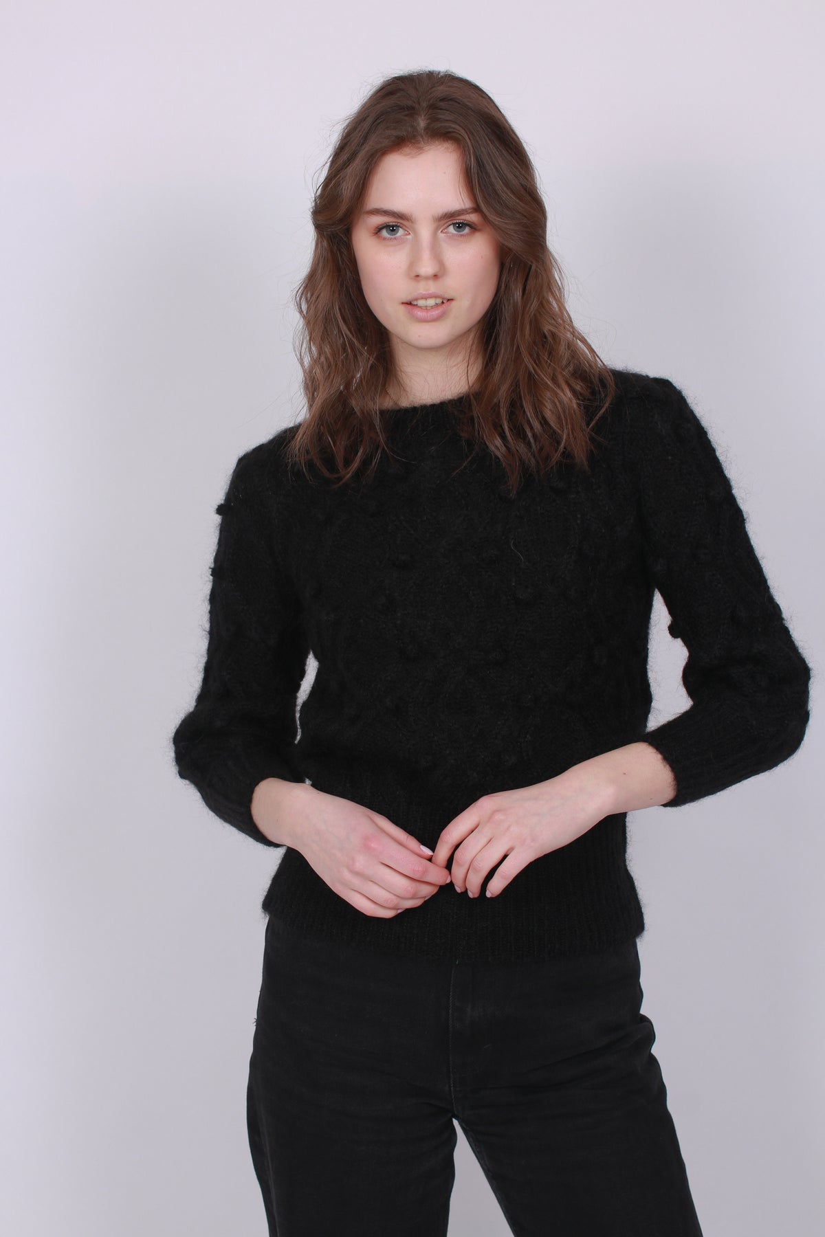 Sienna Chunky Knit Sweater - Black - Ella & il - Gensere - VILLOID.no