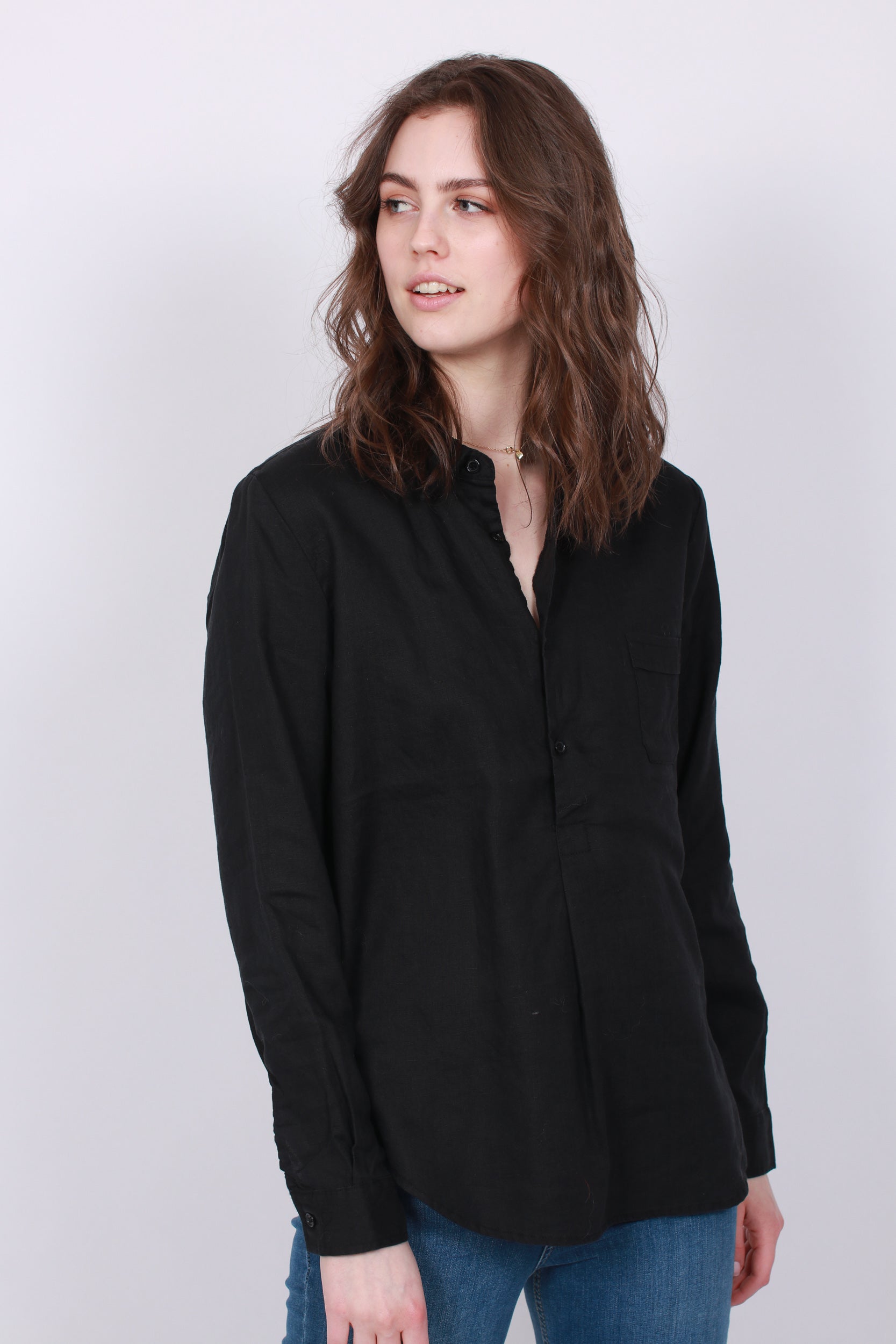 Mona Solid Blouse - Black - Line of Oslo - T-skjorter & Topper - VILLOID.no