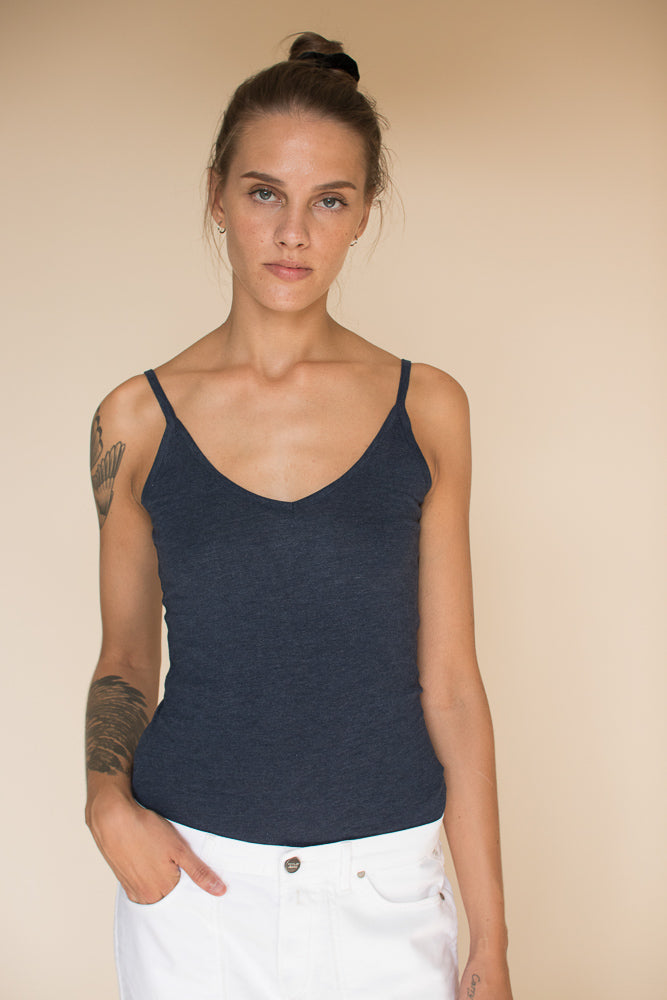 Women's Singlet - Blue Melange - The Product - T-skjorter & Topper - VILLOID.no