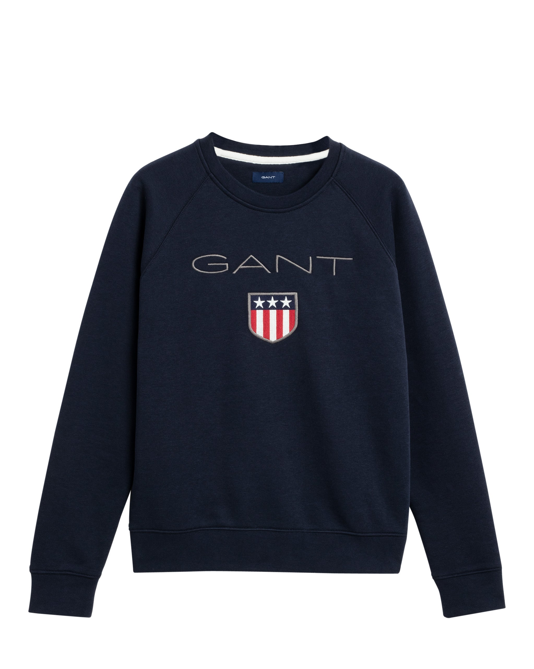 Gant Shield Logo C-neck Sweat - Evening Blue - GANT - Gensere - VILLOID.no