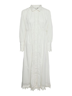 Yastrima LS Long Shirt Dress - Star White