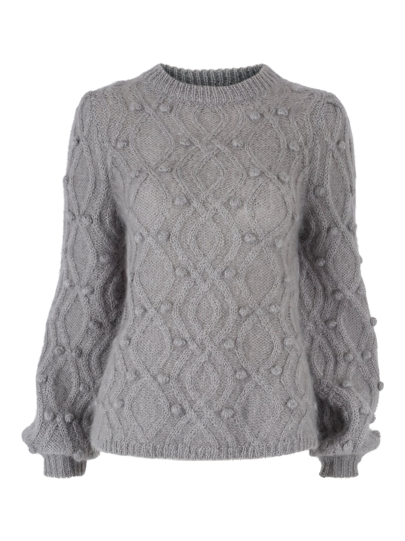 Andrea Chunky Knit Sweater - Grey - Ella & il - Gensere - VILLOID.no